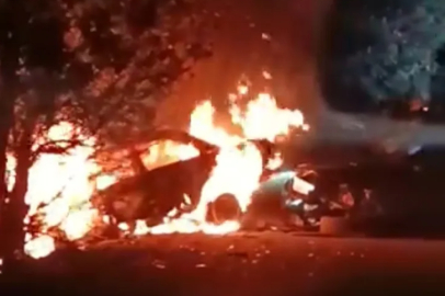 Nilüfer’de feci kaza: Alevler ormana sıçradı, sürücü kaçtı