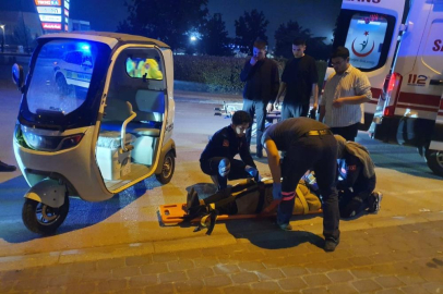 Takla atan elektrikli treeporterde 1 kişi yaralandı