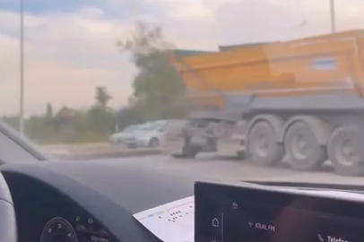 Bursa'da ters şeritten giren kamyon 'pes' dedirtti