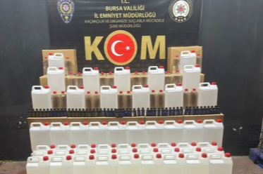 Bursa’da kaçak alkol operasyonu