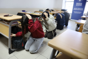 YKS Hazırlık Merkezi’nde deprem ve tahliye tatbikatı