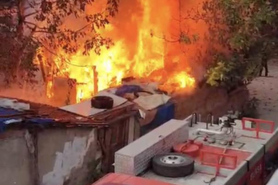 Bursa'da müstakil evin bahçesinde çıkan yangın korkuttu