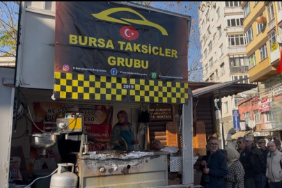 Bursa'da taksicilerden şehitler için anlamlı hayır