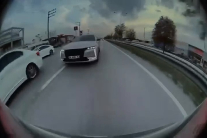 Bursa'da tehlikeli makas kamerada