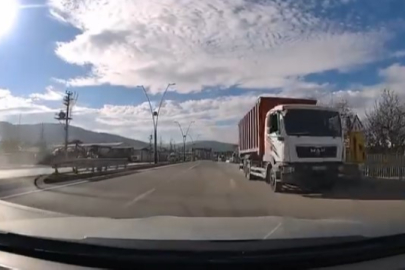 Bursa'da  ters şeritte dehşet anları