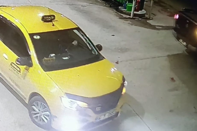 Bursa'da  gasbedilen taksinin yeni görüntüleri ortaya çıktı