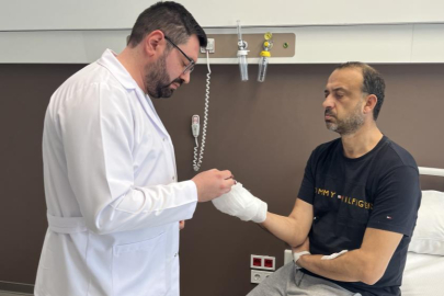 Kopan parmağını buz poşetine koyup Bursa'ya geldi