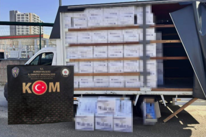 Bursa'da 3 milyon 410 makaron ele geçirildi