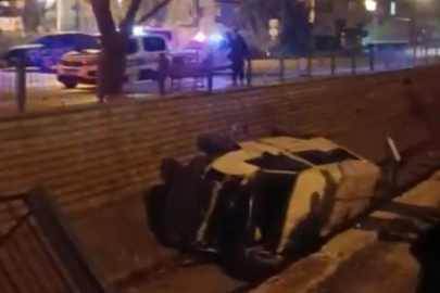 Bursa'da dereye uçan minibüsün sürücüsü yaralandı