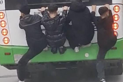 Bursa'da  lise öğrencilerinin tehlikeli yolculuğu