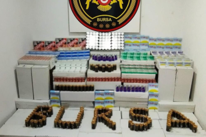 Bursa'da ruhsatsız ilaç operasyonu: Binlerce ürün ele geçirildi