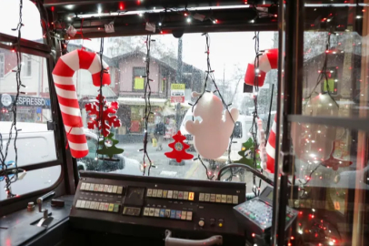 Bursa’da yeni yıl coşkusu nostaljik tramvayla yaşanıyor