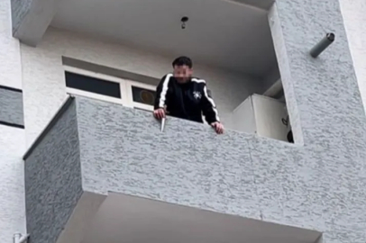 Bursa'da teslim olmamak için kendini balkona kilitledi