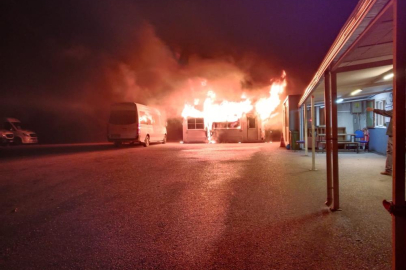 Mudanya'da minibüs duraklarında yangın paniği