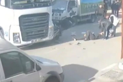 Bursa'da anayola çıkan TIR'a, motokurye çarptı