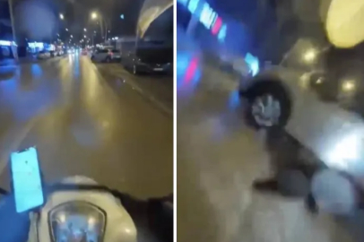 Bursa'da aniden yola çıkan cip motosikletle çarpıştı