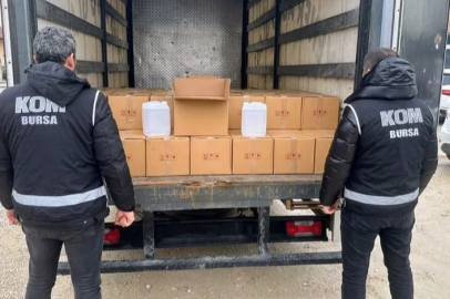 Bursa'da 1000 litre sahte alkol ele geçirildi