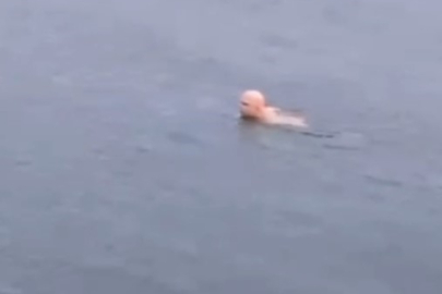 Bursa’da dondurucu soğukta deniz keyfi