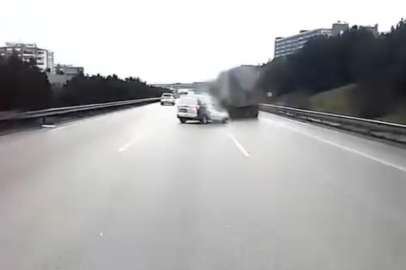 Bursa'da otoyolda facianın eşiğinden dönüldü