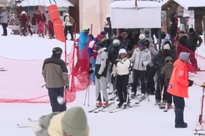 Uludağ’da sömestir tatilinin son gününde yoğunluk sürüyor