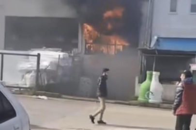 Bursa'da korkutan yangın: Film izler gibi izlediler