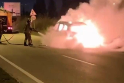 Bursa'da seyir halindeyken alev alev yandı