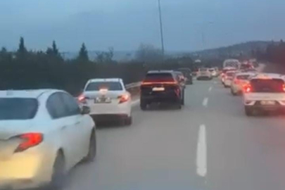Bursa'da yoğun trafikte, fermuar sistemi takdir topladı