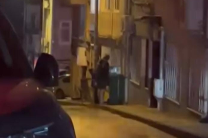 Bursa'da komşuların çöp bidonu tartışması kamerada