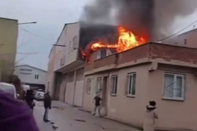 Bursa'da çatı yangını paniği