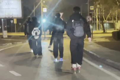 Bursa’da patenli gençlerin tehlikeli yolculuğu