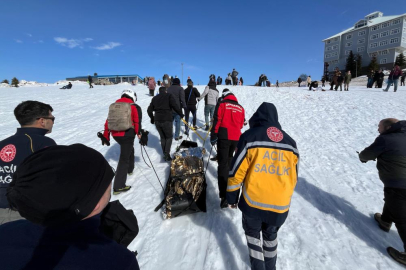 Uludağ'da kızak faciası: Dereye uçan tatilciyi JAK kurtardı