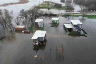 Uluabat Gölü taştı, felaket havadan görüntülendi