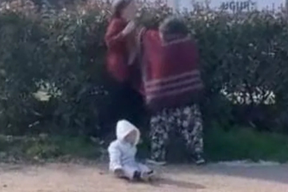 Bursa'da dilenci kadınların kavgası kamerada