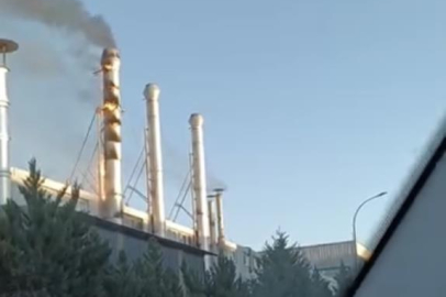 Bursa'da fabrika bacasında yangın çıktı