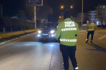 Mudanya'da trafikte huzur için gece denetimi