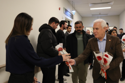 Başkan Bozbey'den sağlık çalışanlarına ziyaret