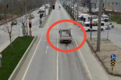 Bursa'da kırmızı ışık ihlali yapan araçlar dron ile böyle tespit edildi