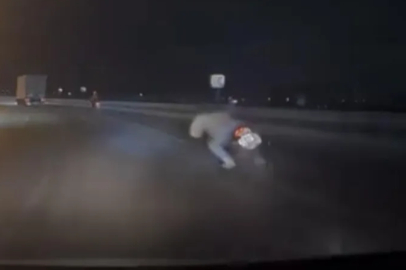 Bursa'da motosiklet kazası kamerada