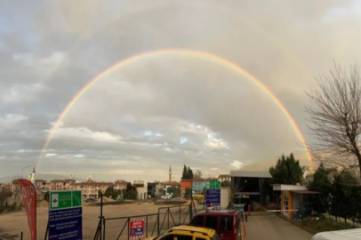 Bursa’da gökkuşağı mest etti