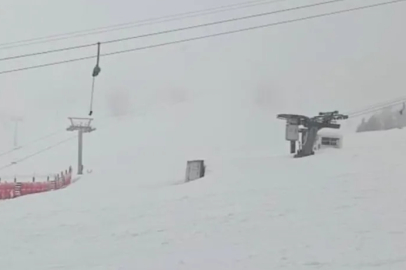 Uludağ’da Mart sonunda kar sürprizi