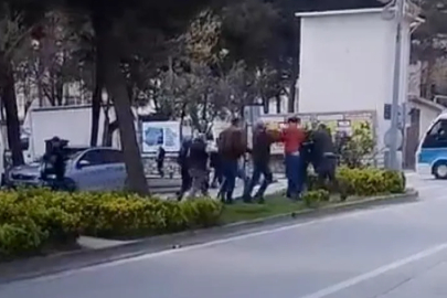 Bursa’da park kavgası kamerada