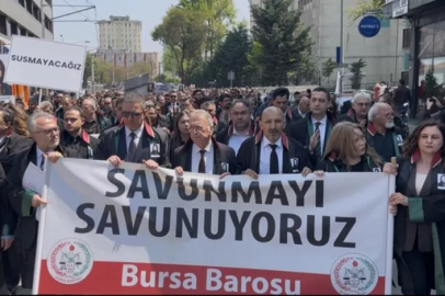 Bursa'da hukuk camiasından adalet yürüyüşü