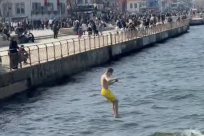 Bursa'da deniz suyu ısınmadı ama yüzme sezonu açıldı