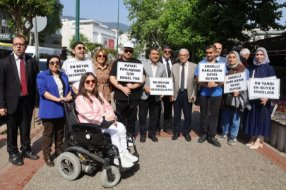 Bursa'da engelsiz bir gelecek için yürüdüler