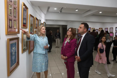 Nilüfer'de ebru ve kaat-ı sergisi açıldı