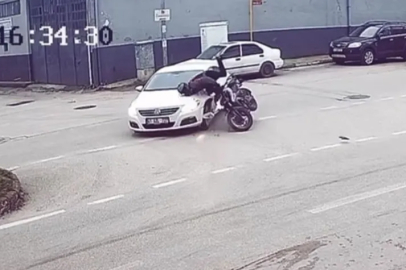 Bursa’da Korkutan Kaza! Motosiklet Sürücüsü Yaralandı