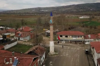 Bursa'da camisiz minare köyün sembolü oldu