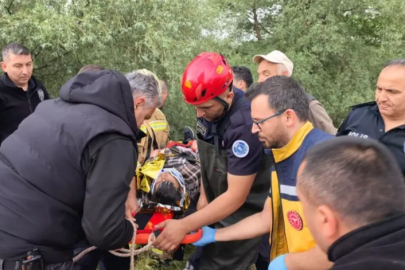 Bursa'da dereye düşerek akıntıya kapıldı, böyle kurtarıldı