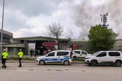 Bursa'da sunta fabrikasında korkutan yangın