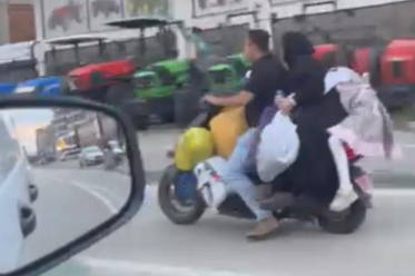 Bursa'da tehlikeli yolculuk kamerada